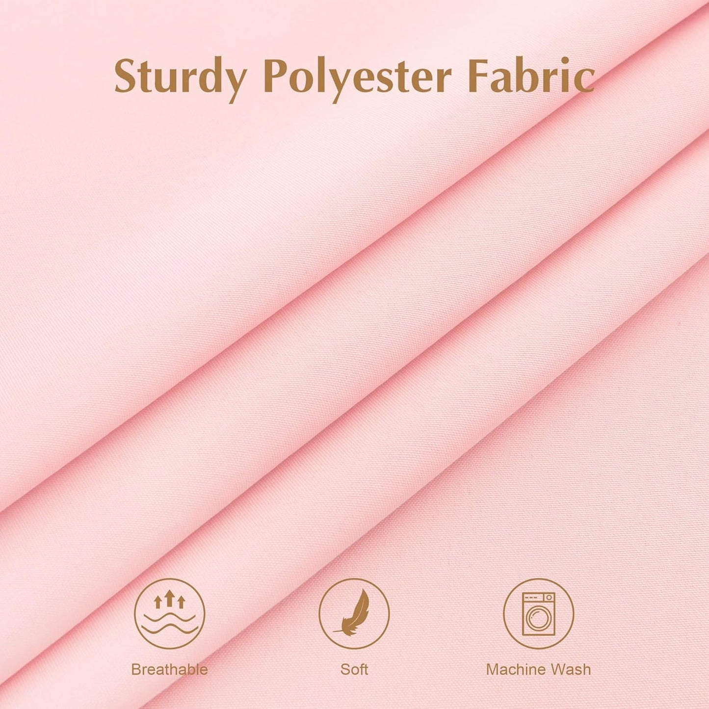 2 Pack Square Table Cloth 70X70 Inch Pink Tablecloth Washable Polyester Solid Dining Table Cover for Birthday Party Dinner Holiday Outdoor Indoor