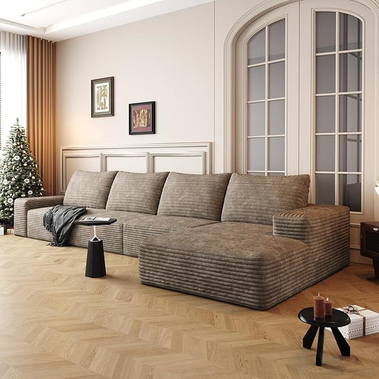 136" Sectional Couches for Living Room Cloud Couch Sofa by AWarmHomeForYou