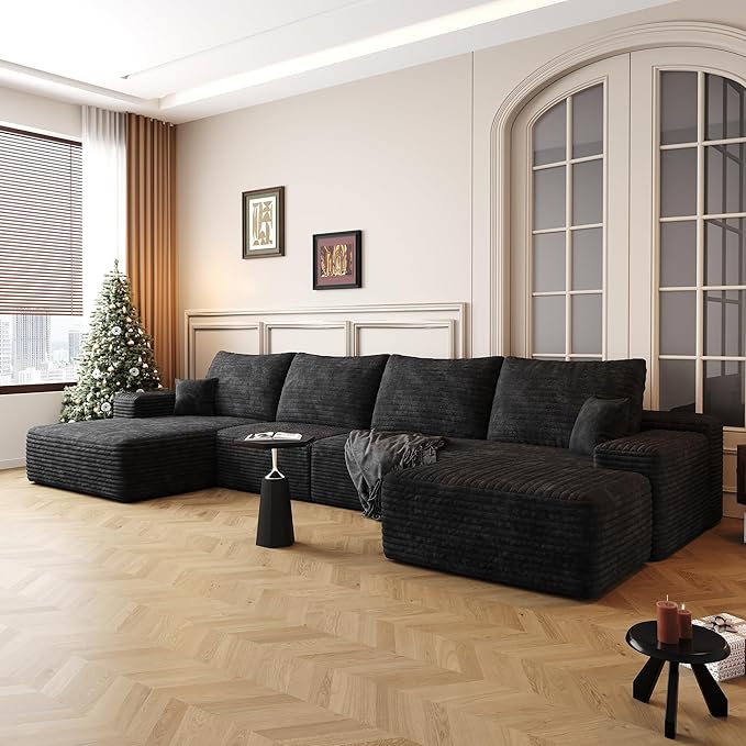 136" Sectional Couches for Living Room Cloud Couch Sofa by AWarmHomeForYou