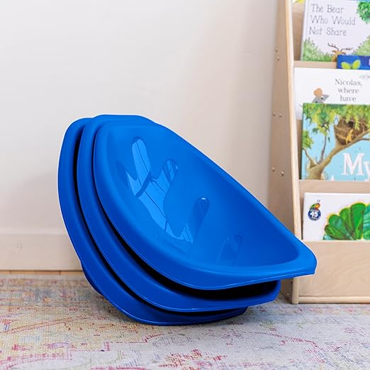ECR4Kids Plastic Leaf Scoop Floor Rocker Seat, Classroom Furniture - Image 8