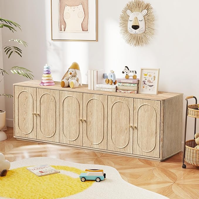63'' Fluted Sideboard Buffet Cabinet - Image 3
