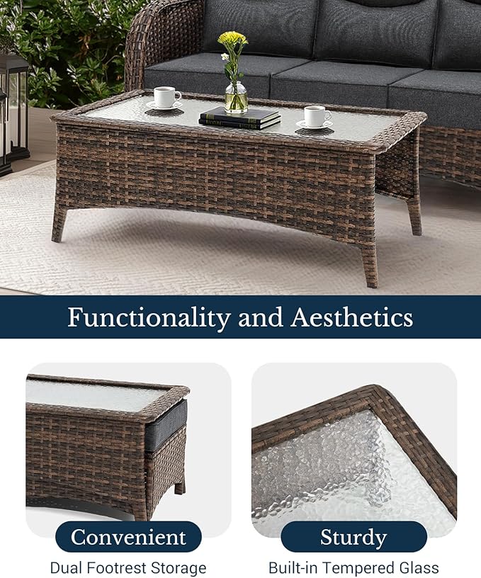 HILLGA Luxury High Back Patio Furniture Set - Image 6