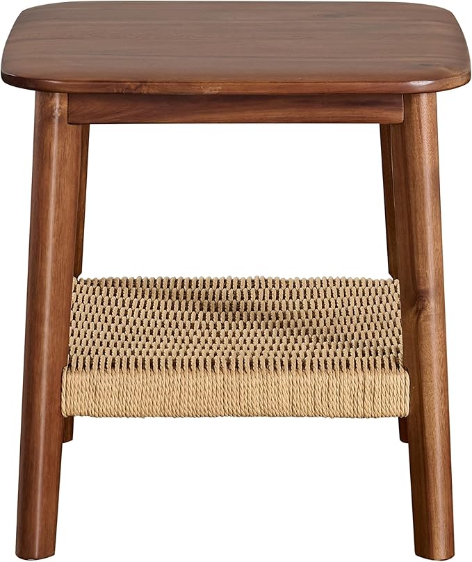 Alaterre Furniture Calais 2-Tier Solid Wood End Table - Image 7