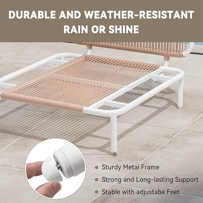 Crestlive Products Outdoor Oversized Loveseat Set, Patio Conversation Sets - Image 3