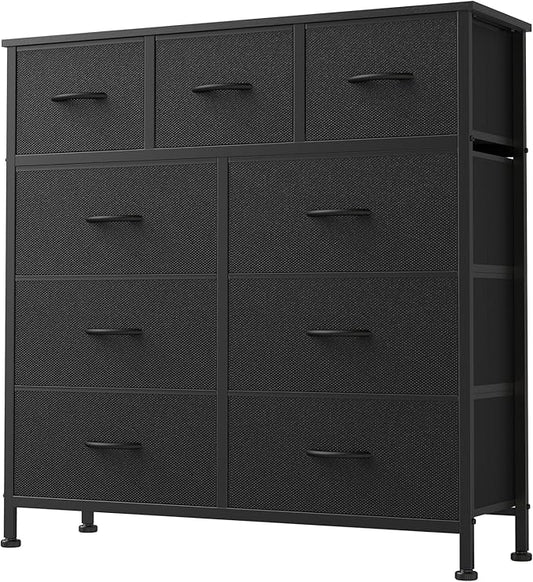 DUMOS 9 Drawer Dresser for Bedroom, Fabric Storage Organizer by DumosLifestyle