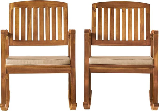 Christopher Knight Home Selma Acacia Rocking Chairs by ChristopherKnightHome