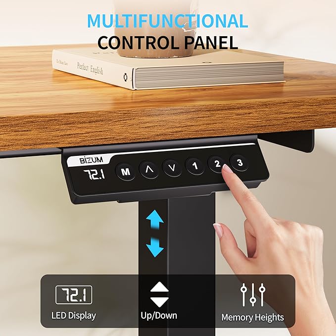 BIZUM Electric Standing Desk, 55x24 inches Height Adjustable Desk, Sit to Stand - Image 7