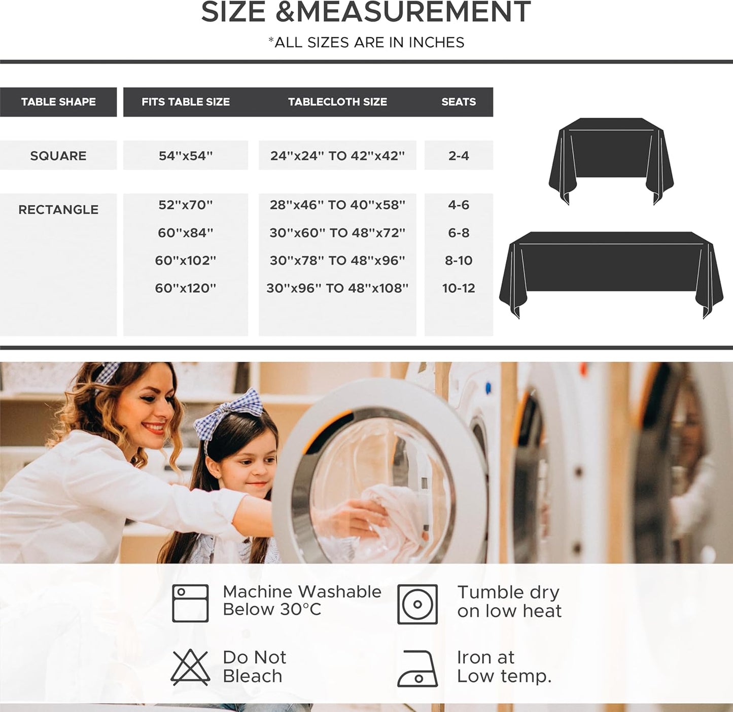 Fitable Faux Linen Tablecloths for Rectangle Tables: Water & Stain Resistant Farmhouse Table Cloth, Washable Burlap Textured Table Covers for Kitchen Dining Party(2 Pack, 60x120 Inch, Nature)