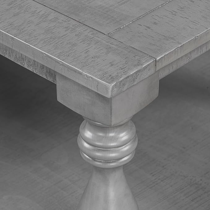Merax Vintage Coffee Table Featuring Artistic Vase Column Legs and Luxurious - Image 6
