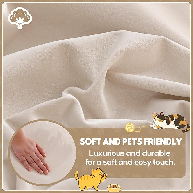 Loiion Velvet Sofa Cover, Ultra Soft Waterproof Non-Slip Couch Cover - Image 3