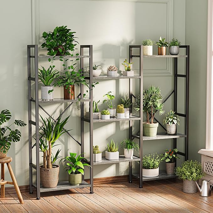 SUPERJARE Triple Bookshelf, Bookcase - Image 2