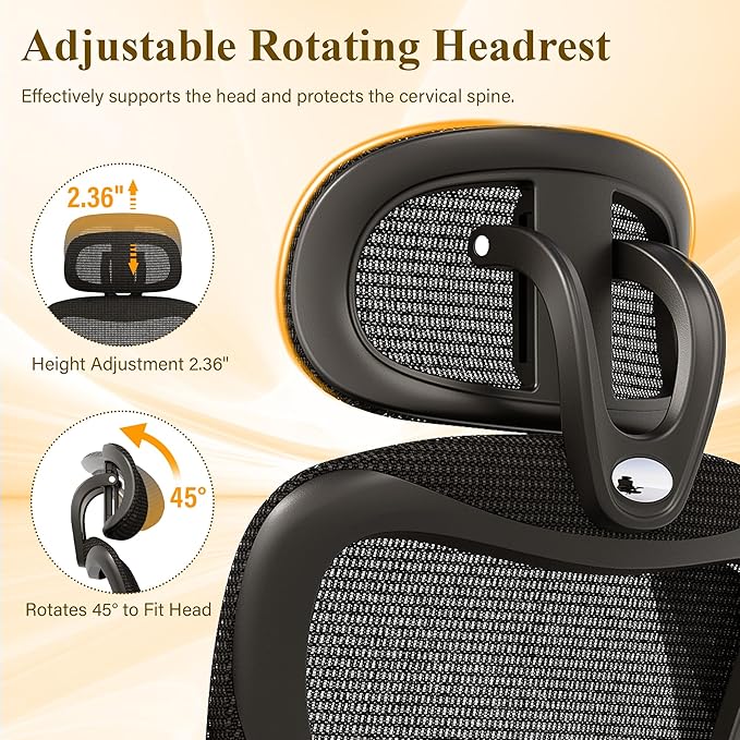 SUNNOW Ergonomic Office Chair, Comfy Mesh Desk Chair, High Back Computer Gaming - Image 8