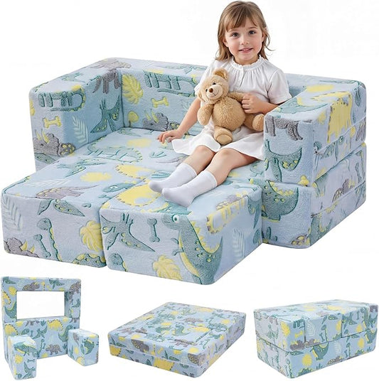 MeMoreCool Glow-in-the-Dark Dinosaur Kids Loveseat by MeMoreCool