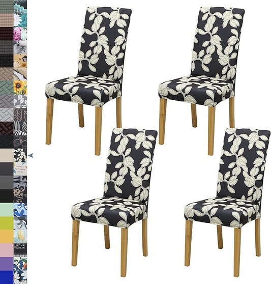 BIETYONE Stretch Dining Chair Covers Set of 4, Soft Removable Washable Kitchen by BIETYONE