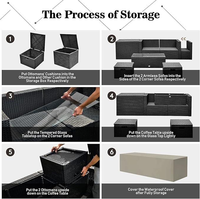 Tangkula 8 Pieces Patio Furniture Set - Image 5