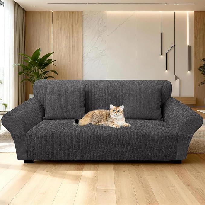 Loveseat Slipcover with 2 Pillow Cover - Image 7