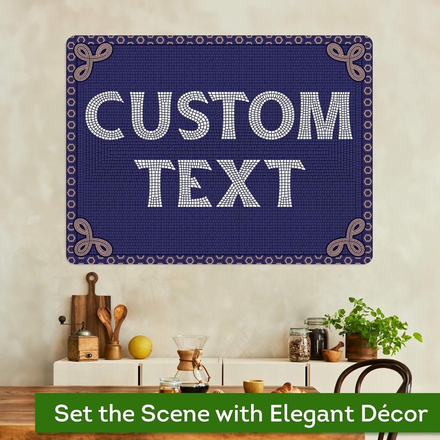 Custom Sign, Custom Street Sign, 11 Font Colors, 13 Font Styles, 4 Hole Options, 22 Sizes, 36x48 Inches, Rust Free DiBound, Fade Resistant, Made in USA by My Sign Center (Fauxsaic 1)