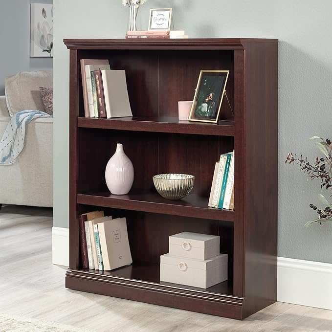 Sauder Miscellaneous Storage 3-Shelf Bookcase/ Book shelf, Select Cherry finish - Image 2