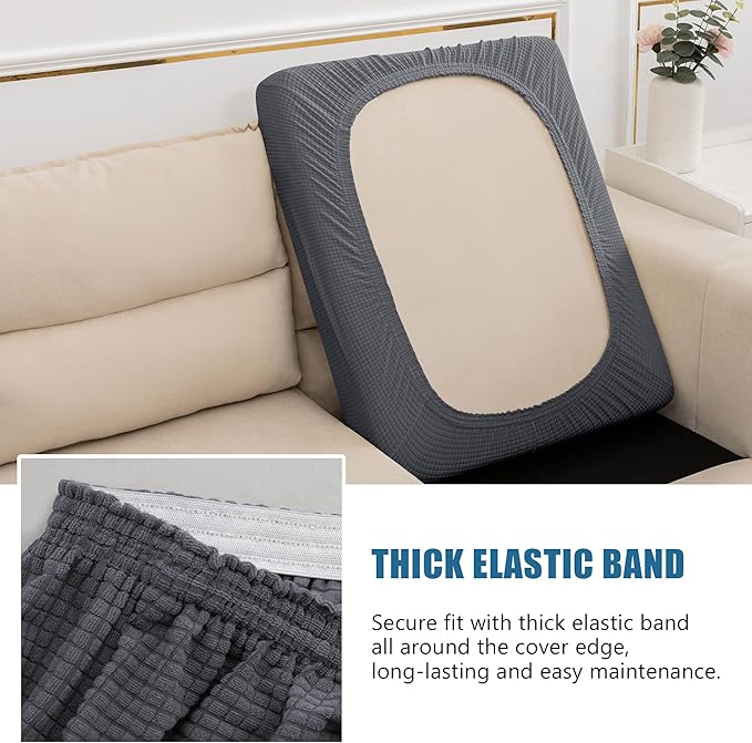 Water Repellent Single Seat Cushion Cover, Stretch Separete Backrest Cover - Image 6
