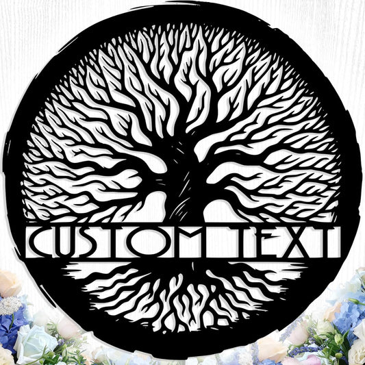 Personalized Tree of Life Metal Sign Wall Art Decor, Custom Wedding Gifts for Couples, Custom Family Name Sign, Christmas Valentine's Day Housewarming Gifts