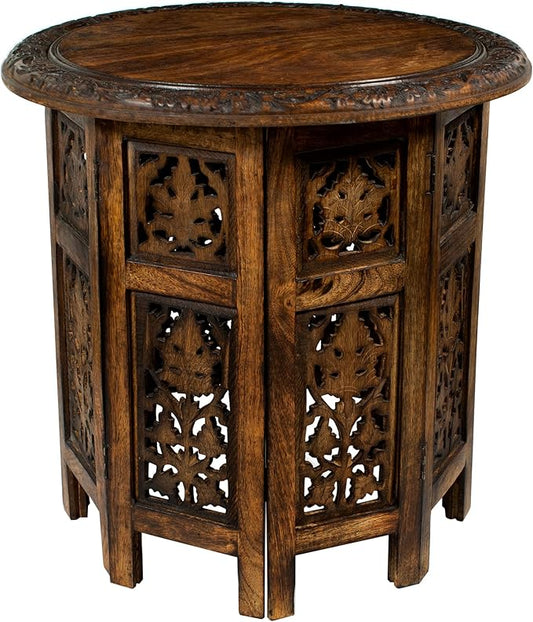 Solid Wood Accent End Table by COTTONCRAFT