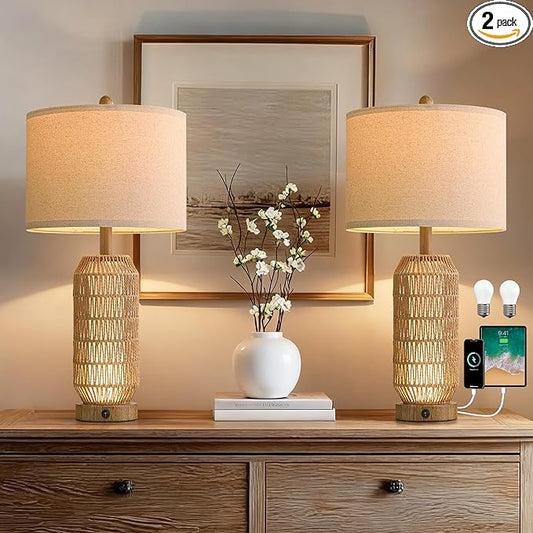 OYEARS 25" Table Lamps Set of 2 by OYEARS