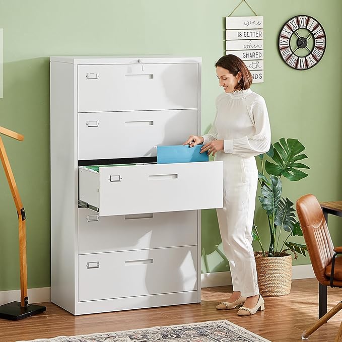 Letaya Lateral 5 Drawer File Cabinet - Image 2