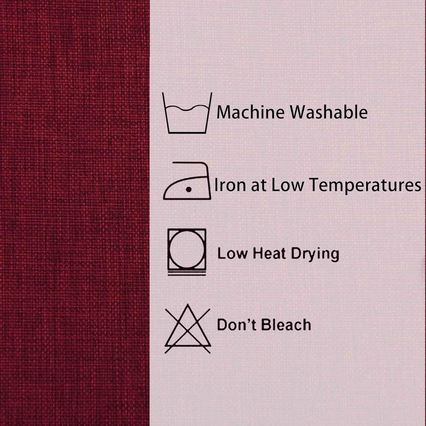 Hiasan 2 Pack Faux Linen Rectangle Tablecloth - Wrinkle and Stain Resistant Washable Table Cloth for Kitchen Dining Room Holiday Table Cover for Party Dinner, Red, 54 x 120 Inch