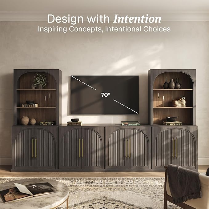 BELLEZE 6-Piece Modular TV Stand, Entertainment Center - Image 3