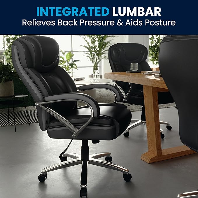 Flash Furniture HERCULES Series Big & Tall 500 lb. Rated Black LeatherSoft - Image 9