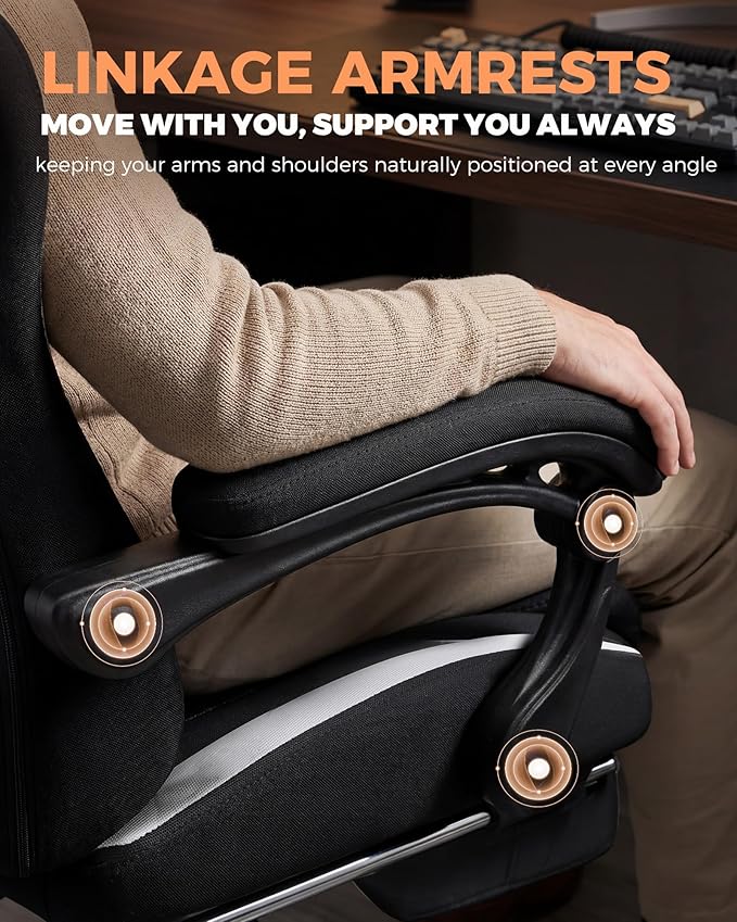GTPLAYER Gaming Chair with Foot Rest & Pocket Spring Cushion, Ergonomic High - Image 6