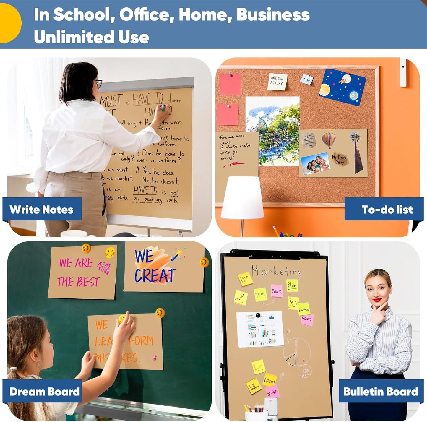 Brown Wrapping Paper, 15"x900" Craft Bulletin Board Kraft Banner Decorative Paper Roll, Bouquet Flower Father's Day Valentines Graduation Gift Wedding Table Covering Packing Shipping Moving Supplies