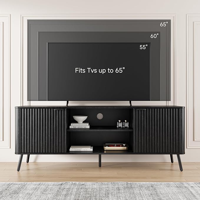 Fatmok Fluted Living Room Furniture Set – 58" TV Stand Entertainment Center - Image 5
