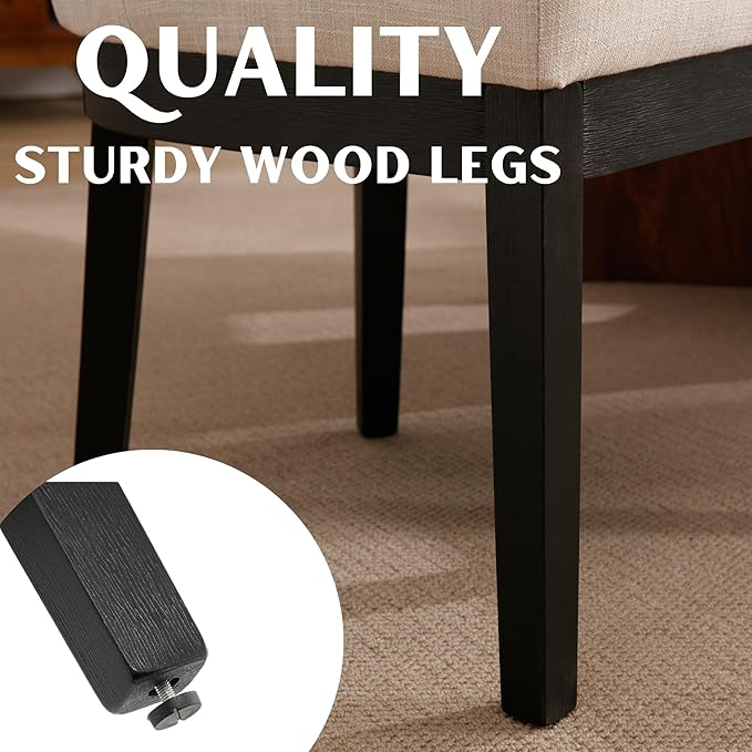RIVOVA Modern Dining Chairs Set of 4 Comfortable Dining Room Chairs - Image 5