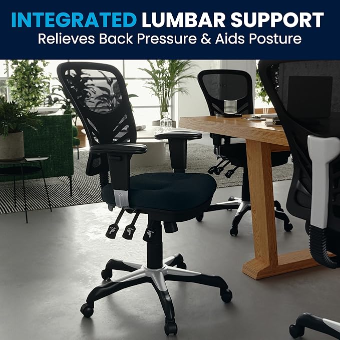 Flash Furniture Nicholas Mid-Back Swivel Desk Chair - Image 10