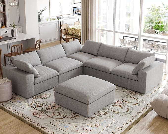 JACH V Shape Couches Sectional for Living Room, Modular Convertible Sofa Couch - Image 5