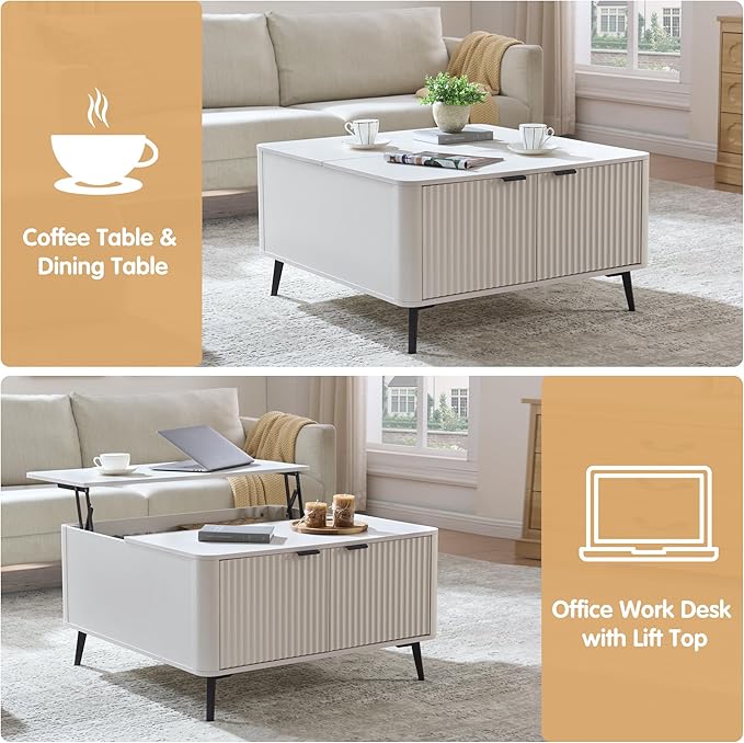 Fatmok Fluted Living Room Furniture Set – 58" TV Stand Entertainment Center - Image 8