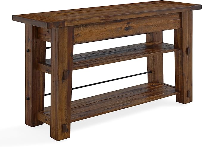 Durango 54-Inch Farmhouse-Industrial Style Wood Console Table - Image 10