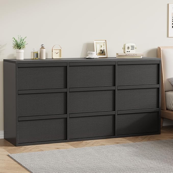 Garvee 9 Dresser for Bedroom, 58.7" Wide Dresser, Freestanding Horizontal Drawer - Image 6