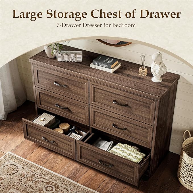 AODK Farmhouse 6 Drawer Dresser - Image 4