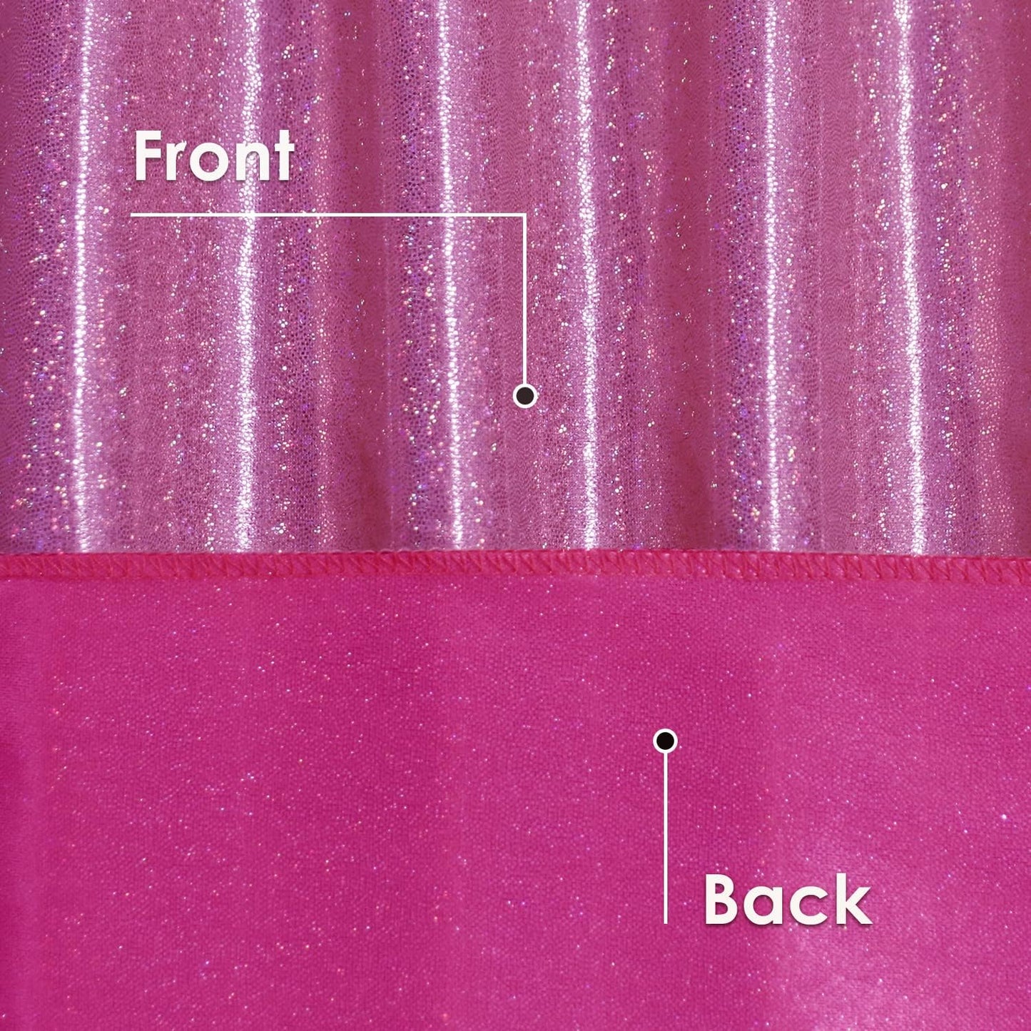 Fitable Fuchsia Sequin Tablecloth for Parties 60 Inch Round- Sparkle Glitter Laser Round Overlay for Baby Shower Ceremony Birthday Holiday Banquet?Best for 24-48 inch Diameter Round Table