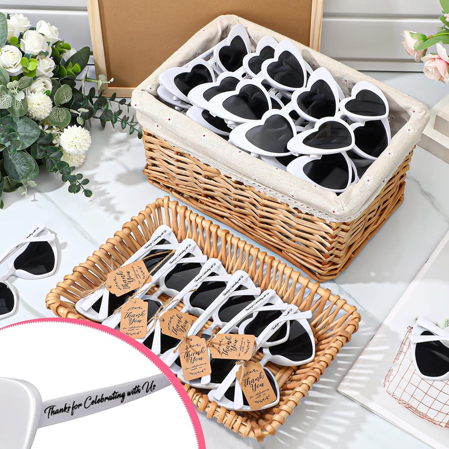 Vabean Wedding Heart Sunglasses Bulk Wedding Gifts Bachelorette Bridal Party Favors for Guests Reception