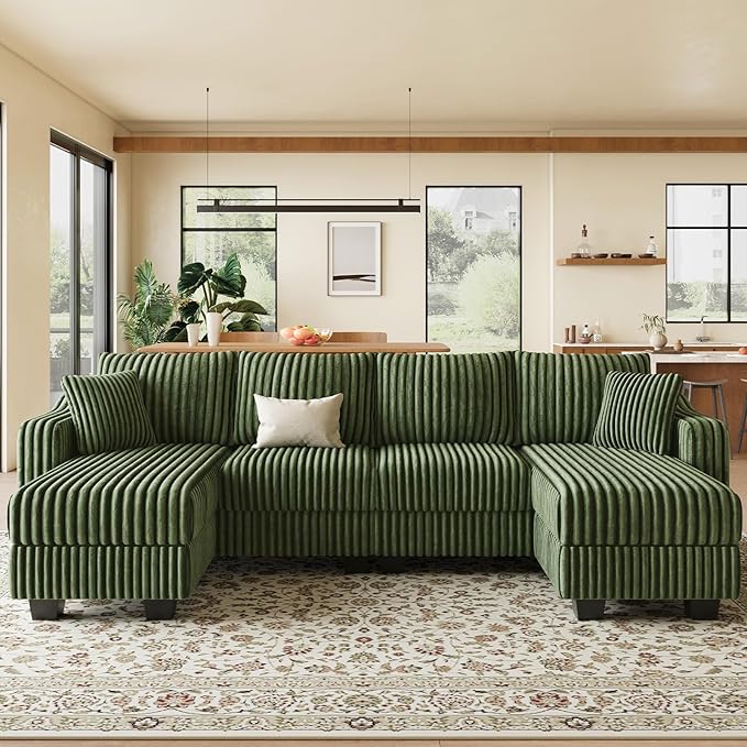 Belffin U Shaped Couch with Reversible Chaises Sectional Couches - Image 3