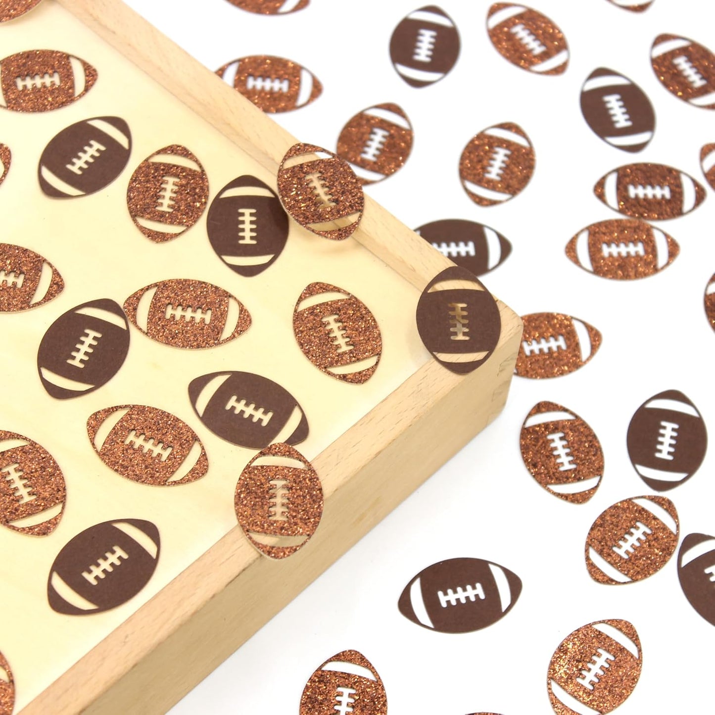 200PC Football Confetti for Table,Football Baby Shower Decorations, Football Birthday Party Decorations,Football Themed Party Supplies