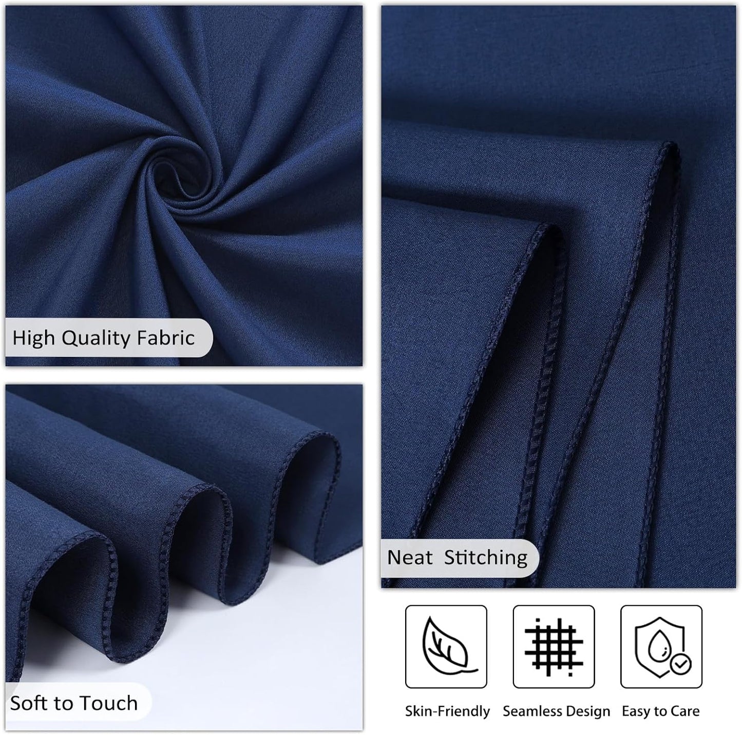 8 Pack Navy Blue Tablecloth 60 x 126 Inch Rectangular Tablecloths for 8 Foot Rectangle Tables, Wrinkle Resistant Blue Table Cloth Washable Polyester Fabric Table Covers for Party Wedding Banquet