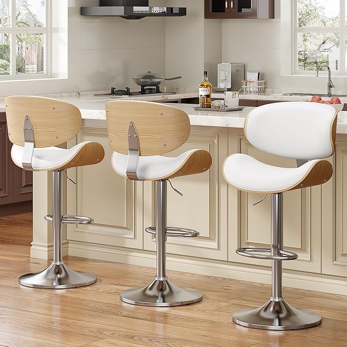 YaFiti Swivel Bar Stools Set of 4 - Image 3