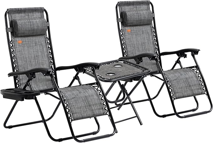 Outsunny Zero Gravity Chair Set by Outsunny
