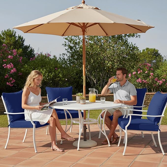 Summsun Outdoor Chair Cushions, Waterproof Backrest and Deep Seat Cushion Set - Image 8