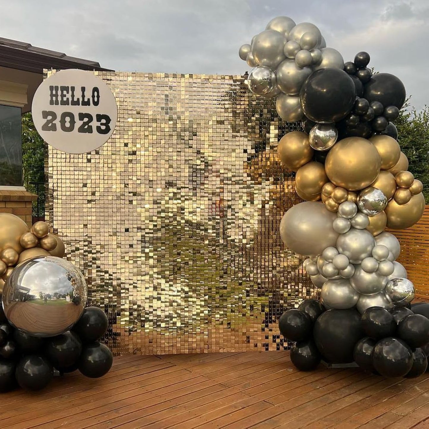 Paready Black and Gold Balloons, 60 Pcs 12 Inch Gold Confetti Balloon, Latex Party Balloons with Ribbons for Birthday Graduation Black Silver Party Wedding Engagement Anniversary Festival Decoration