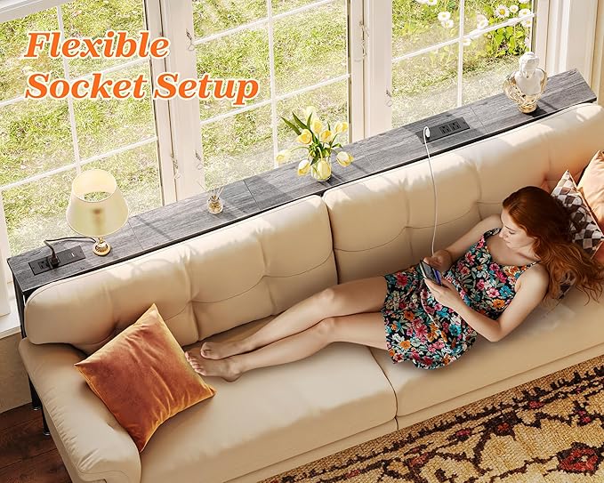 SUPERJARE 79 Inch Sofa Table - Image 7